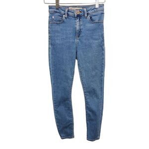 Asos Womens Medium Wash Skinny Denim Blue Jeans 25